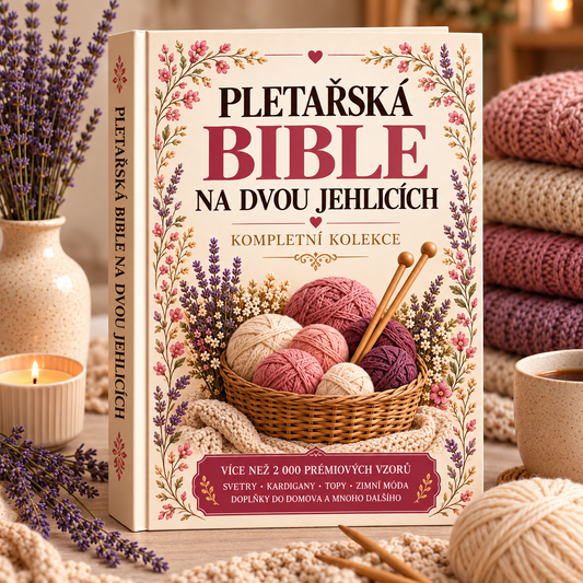 🇨🇿 Velká bible pletení na dvou jehlicích